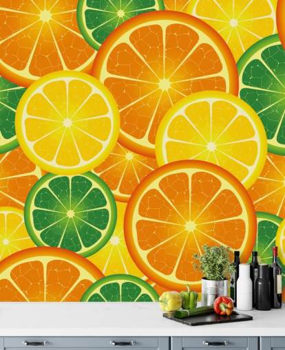 Mural de pared Rebanadas de cítricos