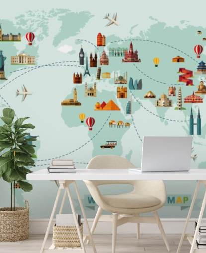 colourful kids travel map wallpaper colourful kids travel map wallpaper