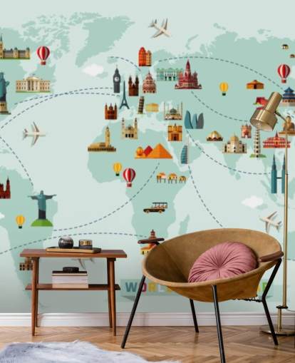 colourful kids travel map wallpaper colourful kids travel map wallpaper