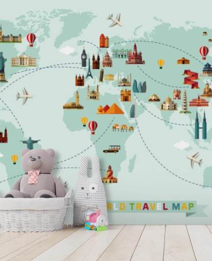 colourful kids travel map wallpaper colourful kids travel map wallpaper