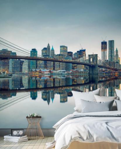 Brooklyn Bridge i Skumring Veggmaleri Brooklyn Bridge i Skumring Veggmaleri