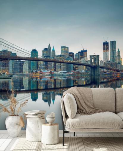 Brooklyn Bridge at Dusk Wall Mural