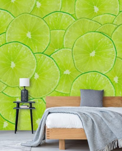 Lime Slices Montage Muurschildering