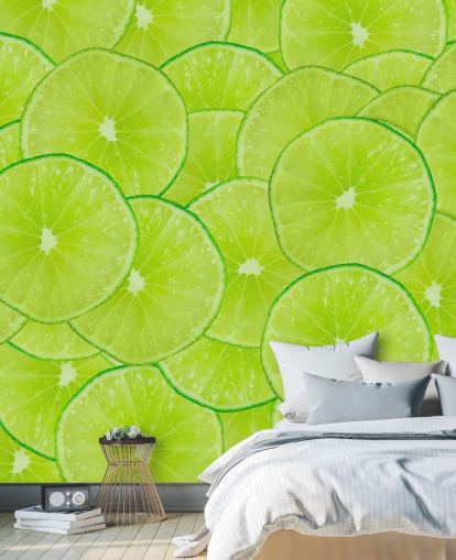 Lime Slices Montage Muurschildering