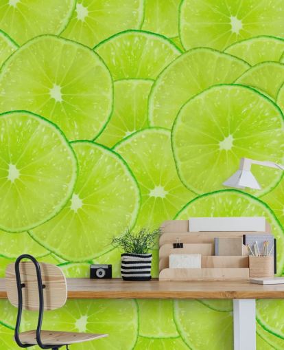 Lime Slices Montage Wall Mural