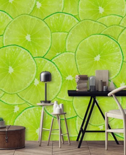 Lime Slices Montage Wall Mural