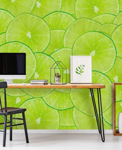 Mural de pared Montaje de rodajas de lima