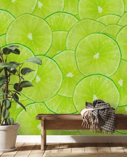 Lime Slices Montage Wall Mural
