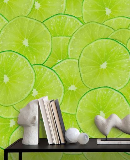 Lime Slices Montage Wall Mural