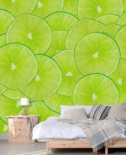 Lime Slices Montage Wall Mural