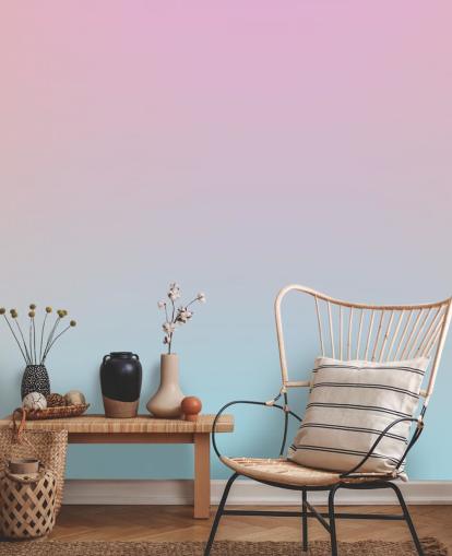 pink and blue ombre wallpaper for bedrooms