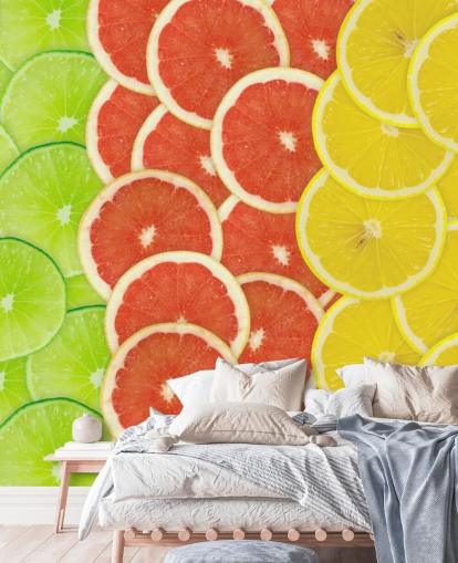 Slices of Citrus Fruit Wallpaper