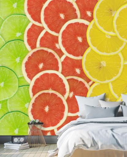 Slices of Citrus Fruit Wallpaper