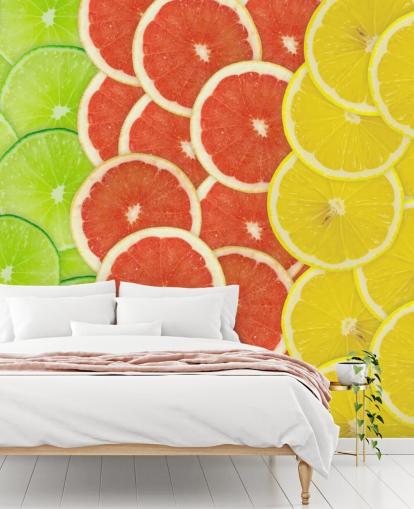 Slices of Citrus Fruit Wallpaper Slices of Citrus Fruit Wallpaper