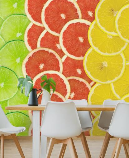 Slices of Citrus Fruit Wallpaper