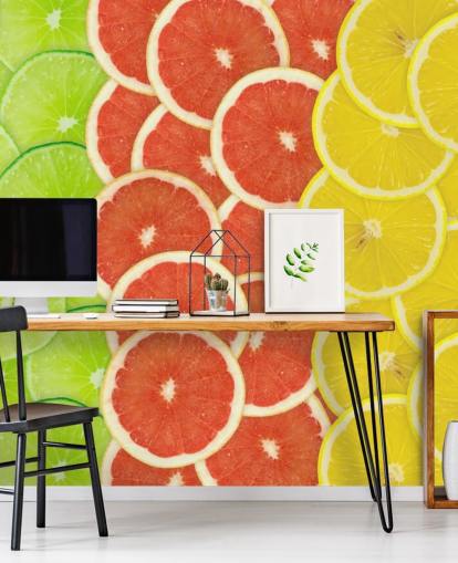 Slices of Citrus Fruit Wallpaper