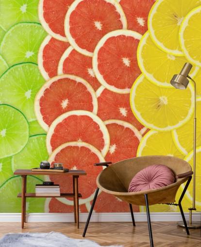 Slices of Citrus Fruit Wallpaper