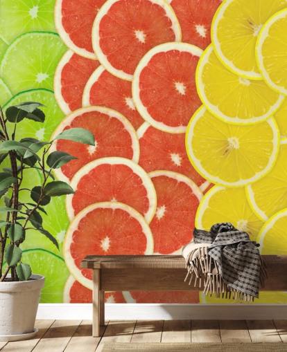 Slices of Citrus Fruit Wallpaper