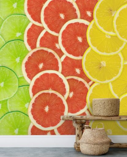 Slices of Citrus Fruit Wallpaper