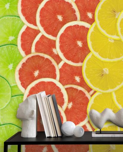 Slices of Citrus Fruit Wallpaper