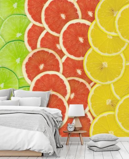 Papel de Parede Fatias de Frutas