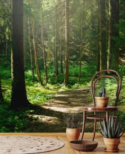 mural de papel pintado de bosque verde llamado Forest Wall Mural para oficinas domésticas, dormitorios y negocios mural de papel pintado de bosque verde llamado Forest Wall Mural para oficinas domésticas, dormitorios y negocios