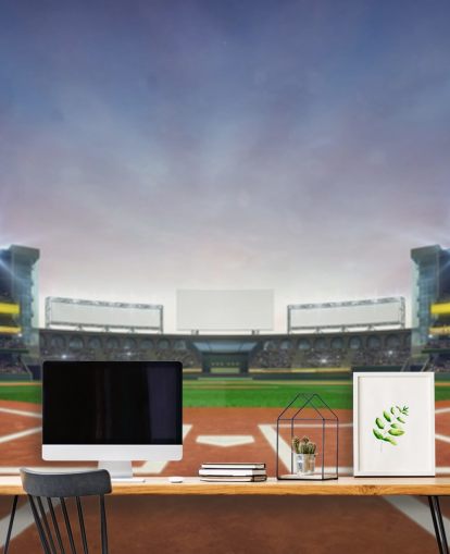 Honkbaldiamant Baseball behang