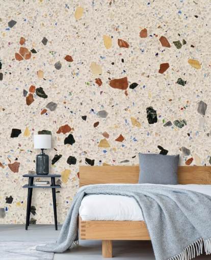 Brun og Grå Terrazzo Baggrund