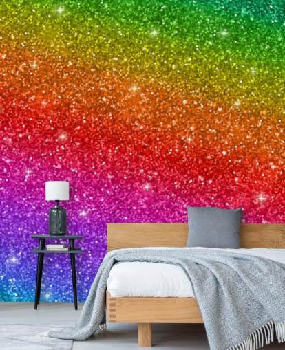 Slanted Rainbow Wall Mural Slanted Rainbow Wall Mural