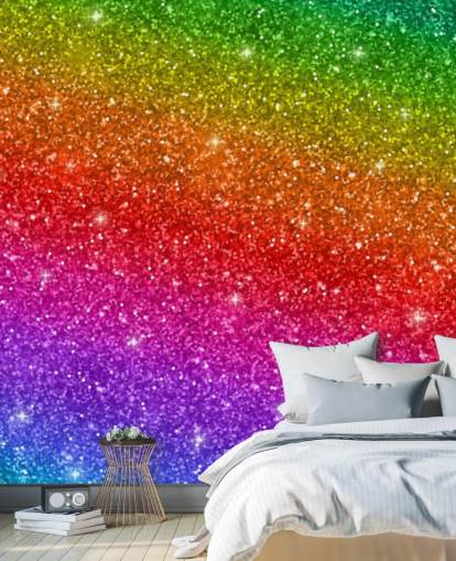 Skrå Rainbow vægmaleri Skrå Rainbow vægmaleri