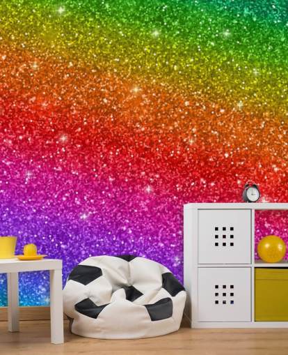 Slanted Rainbow Wall Mural 