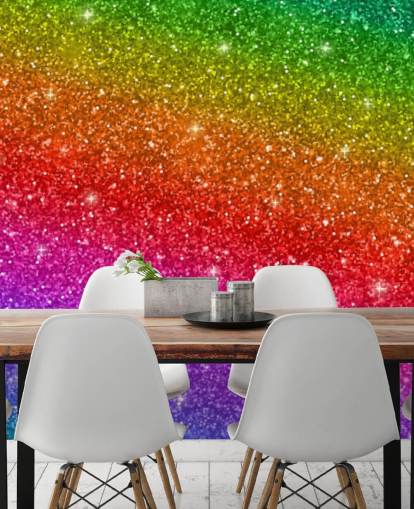 Slanted Rainbow Wall Mural 