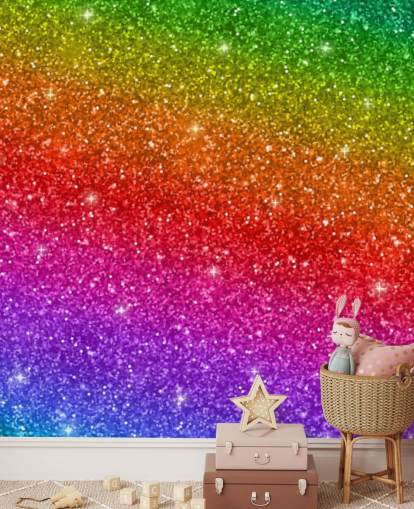 Papier Peint Fresque Arc-en-ciel incliné 