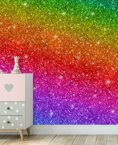 Slanted Rainbow Wall Mural 