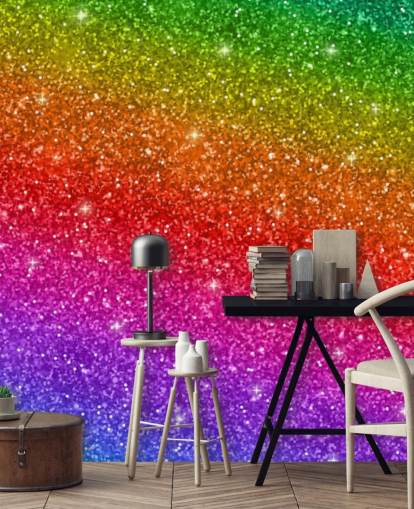 Slanted Rainbow Wall Mural Slanted Rainbow Wall Mural