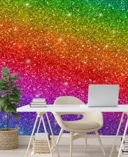 Skrå Rainbow vægmaleri Skrå Rainbow vægmaleri