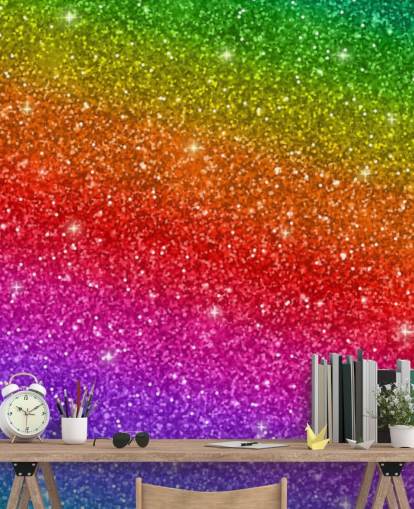 Slanted Rainbow Wall Mural 