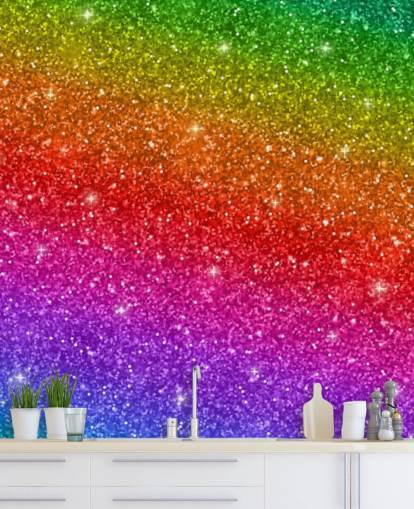 Slanted Rainbow Wall Mural 