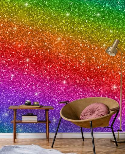 Mural de pared Arco iris inclinado Mural de pared Arco iris inclinado