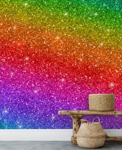 Papier Peint Fresque Arc-en-ciel incliné 