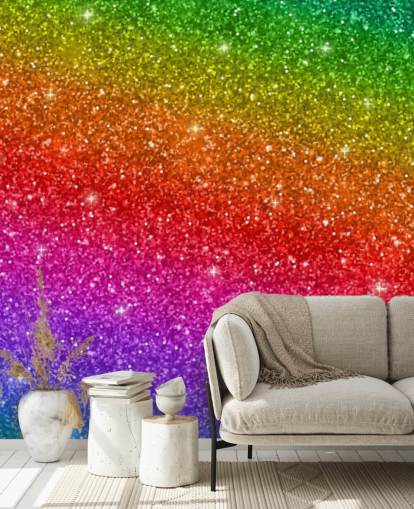 Mural de pared Arco iris inclinado Mural de pared Arco iris inclinado