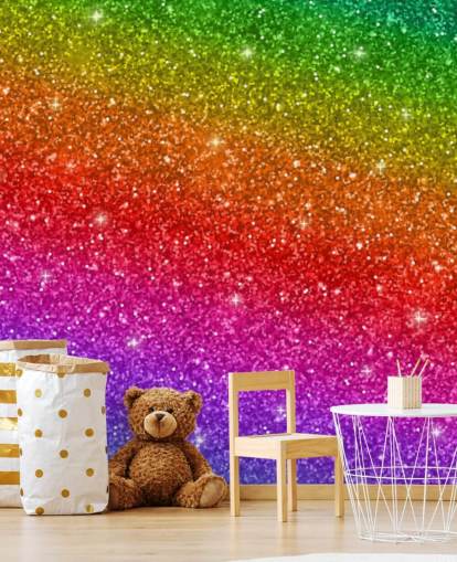 Slanted Rainbow Wall Mural 