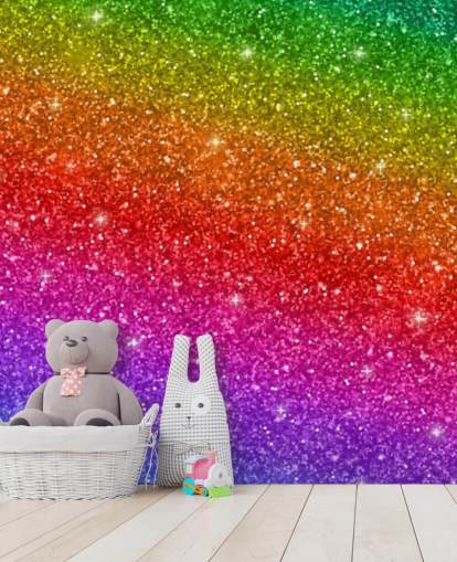 Slanted Rainbow Wall Mural 