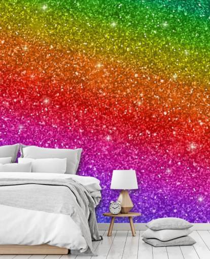 Slanted Rainbow Wall Mural 