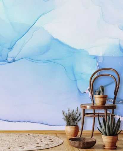 Aquarelle murale Blue Waves Aquarelle murale Blue Waves