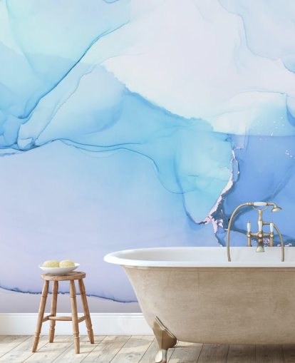 Aquarelle murale Blue Waves Aquarelle murale Blue Waves