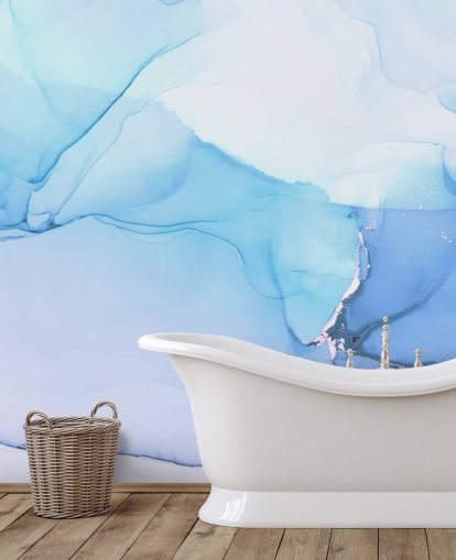 Aquarelle murale Blue Waves