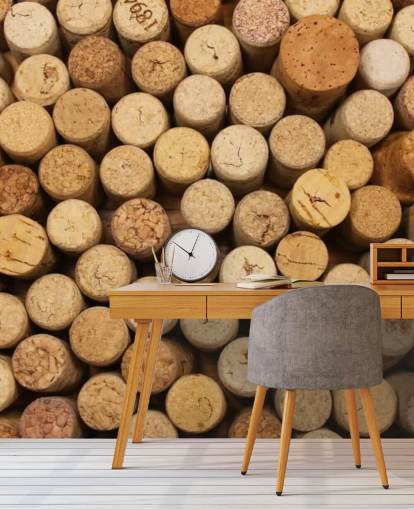 Weinkorken Montage Wandbild
