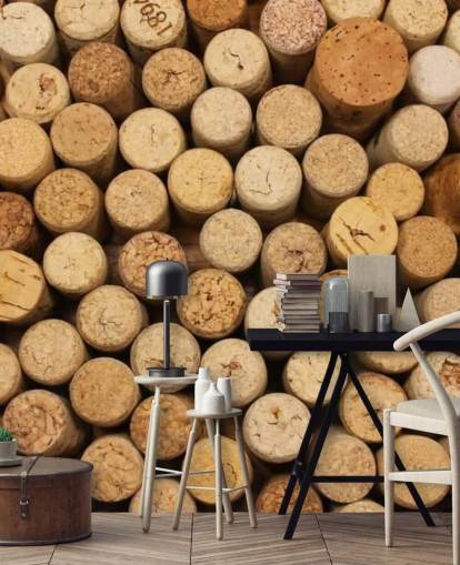 Wine Corks Montage Mural
