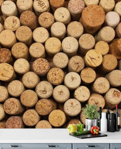 Wine Corks Montage Mural
